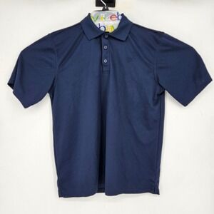 Ariat Tek Shirt Mens Small Polo Performance Blue Western Short Sleeve